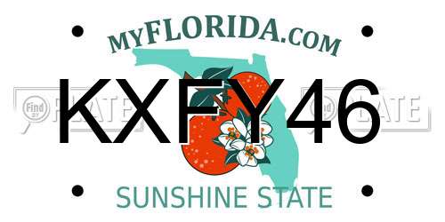 KXFY46 Florida License Plate
