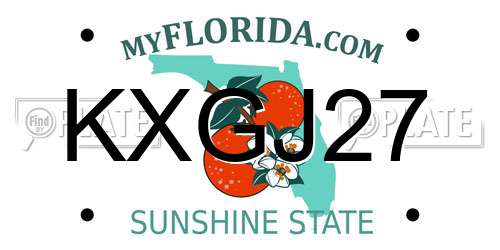 KXGJ27 Florida License Plate