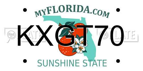 KXGT70 Florida License Plate