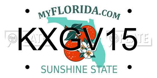 KXGV15 Florida License Plate