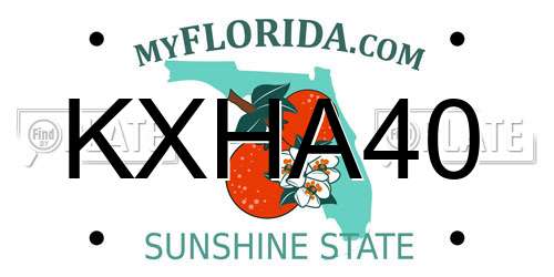 KXHA40 Florida License Plate