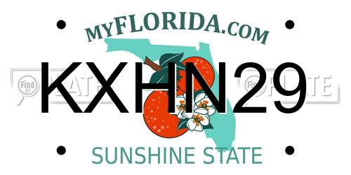KXHN29 Florida License Plate