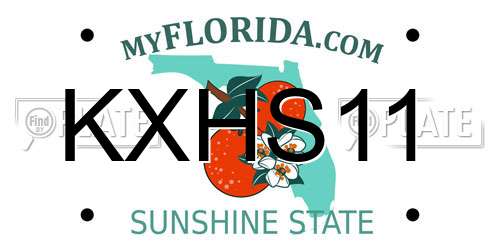 KXHS11 Florida License Plate