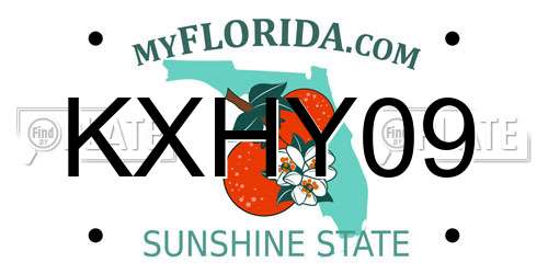KXHY09 Florida License Plate