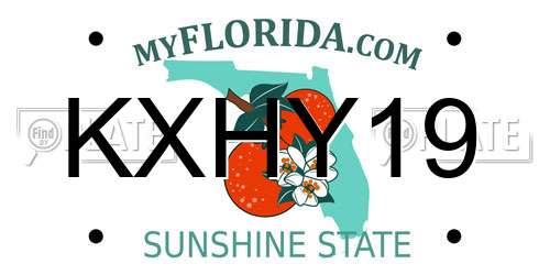KXHY19 Florida License Plate