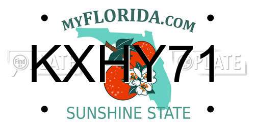 KXHY71 Florida License Plate