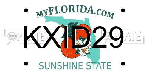 KXID29 Florida License Plate