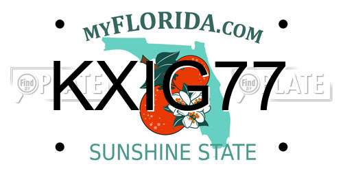 KXIG77 Florida License Plate