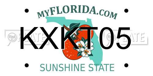 KXKT05 Florida License Plate