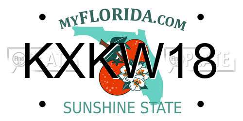 KXKW18 Florida License Plate