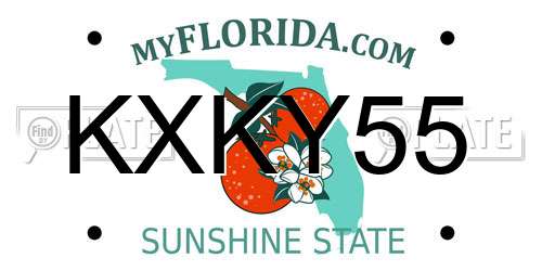 KXKY55 Florida License Plate