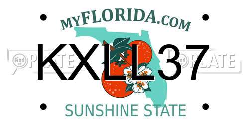 KXLL37 Florida License Plate