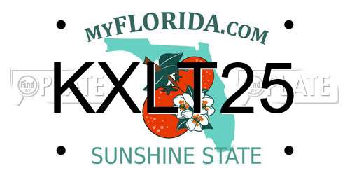 KXLT25 Florida License Plate