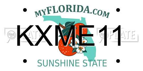 KXME11 Florida License Plate