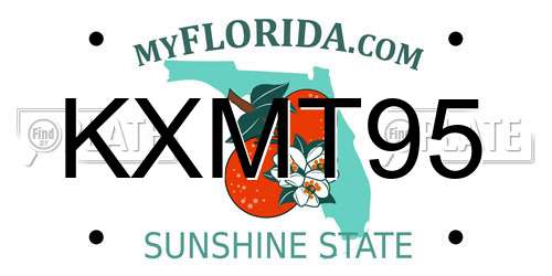 KXMT95 Florida License Plate