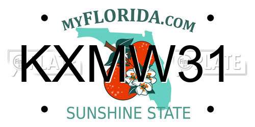 KXMW31 Florida License Plate
