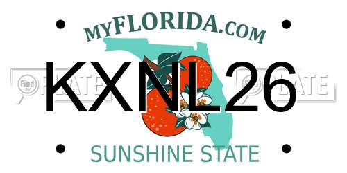 KXNL26 Florida License Plate