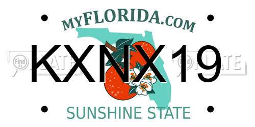 KXNX19 Florida License Plate