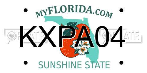 KXPA04 Florida License Plate
