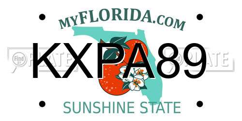 KXPA89 Florida License Plate