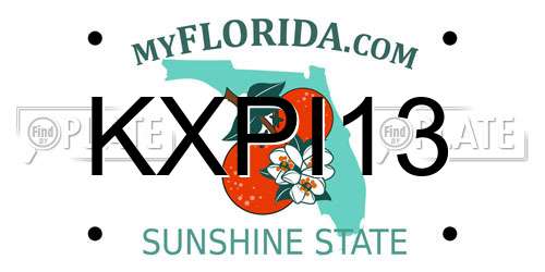 KXPI13 Florida License Plate