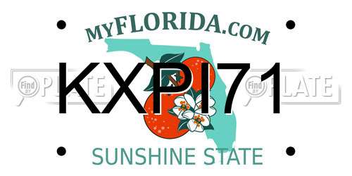 KXPI71 Florida License Plate