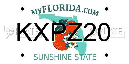 KXPZ20 Florida License Plate