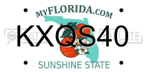 KXQS40 Florida License Plate
