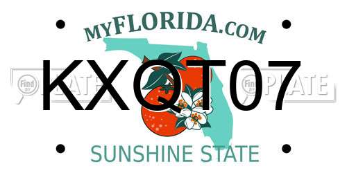 KXQT07 Florida License Plate