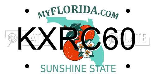 KXRC60 Florida License Plate