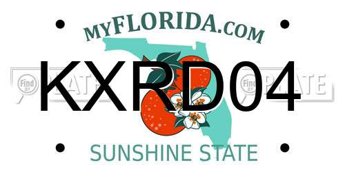 KXRD04 Florida License Plate