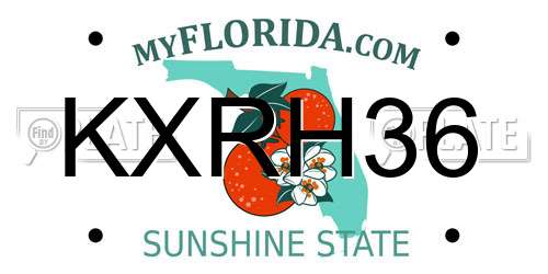 KXRH36 Florida License Plate
