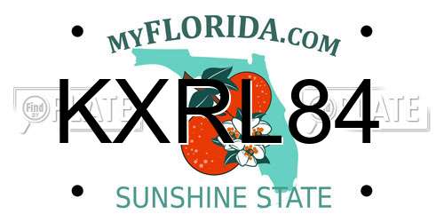 KXRL84 Florida License Plate