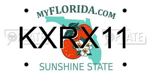 KXRX11 Florida License Plate