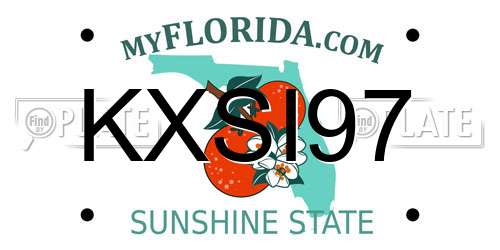 KXSI97 Florida License Plate