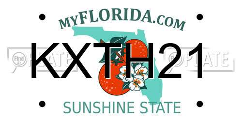 KXTH21 Florida License Plate