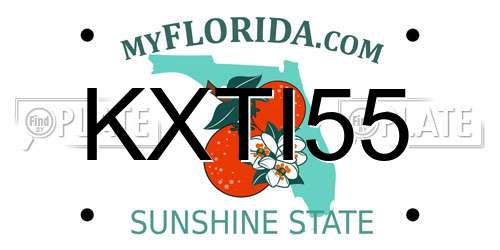 KXTI55 Florida License Plate