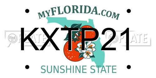 KXTP21 Florida License Plate