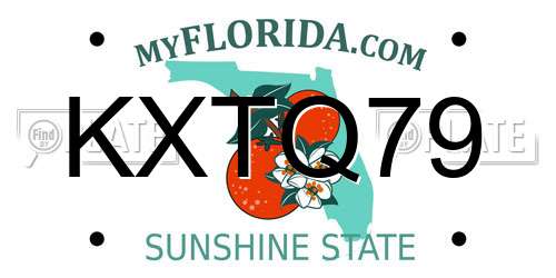 KXTQ79 Florida License Plate
