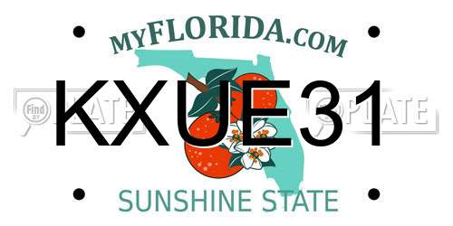KXUE31 Florida License Plate