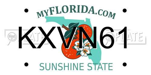 KXVN61 Florida License Plate
