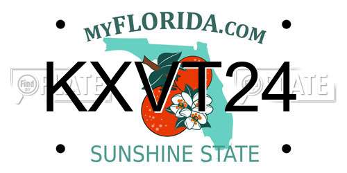 KXVT24 Florida License Plate