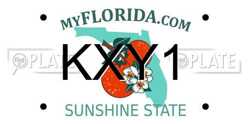 KXY1 Florida License Plate