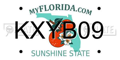 KXYB09 Florida License Plate