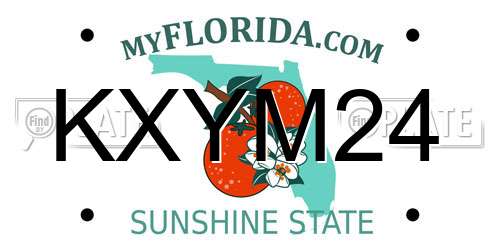 KXYM24 Florida License Plate