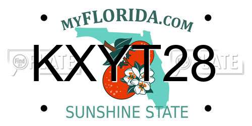 KXYT28 Florida License Plate