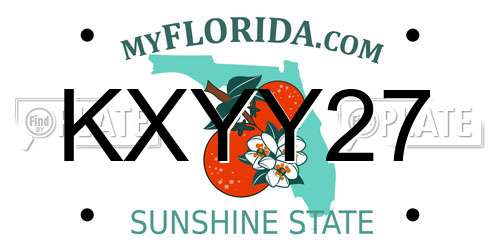 KXYY27 Florida License Plate