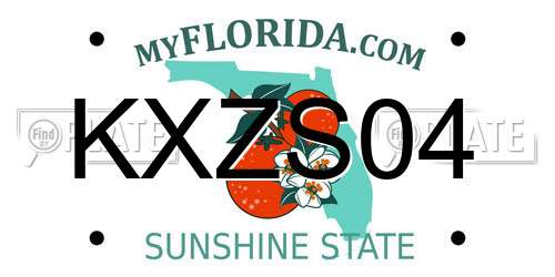 KXZS04 Florida License Plate