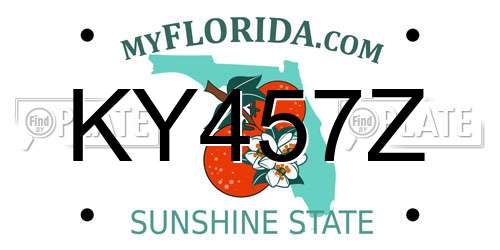 KY457Z Florida License Plate