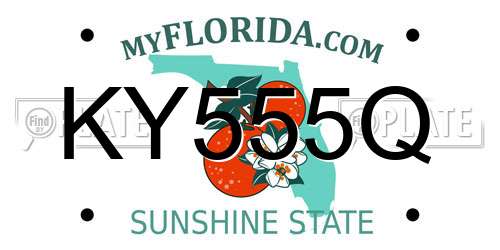 KY555Q Florida License Plate